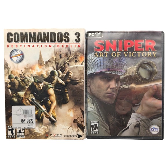 Commandos‎ 3 Destination Berlin & Sniper Art of Victory PC Games - Complete - Picture 1 of 7